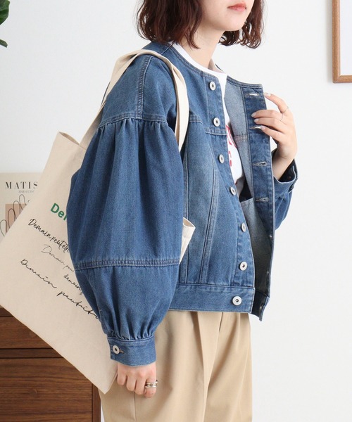 A.N.L(エーエヌエル レーベル)の「A.N.L デニムブルゾン(デニムジャケット・レディース・ダークネイビー/ネイビー・38)」の17枚目の写真