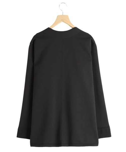 BALLAST ARK（バラストアーク）の「BALLAST ARK / バラストアーク：ECO BLUE KNIT JACKET：BA11-KJ01[AST]（ノーカラージャケット・メンズ・ネイビー/チャコール・L/M）」の3枚目の写真