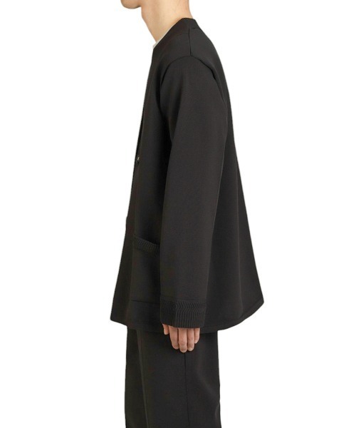 BALLAST ARK（バラストアーク）の「BALLAST ARK / バラストアーク：ECO BLUE KNIT JACKET：BA11-KJ01[AST]（ノーカラージャケット・メンズ・ネイビー/チャコール・L/M）」の13枚目の写真