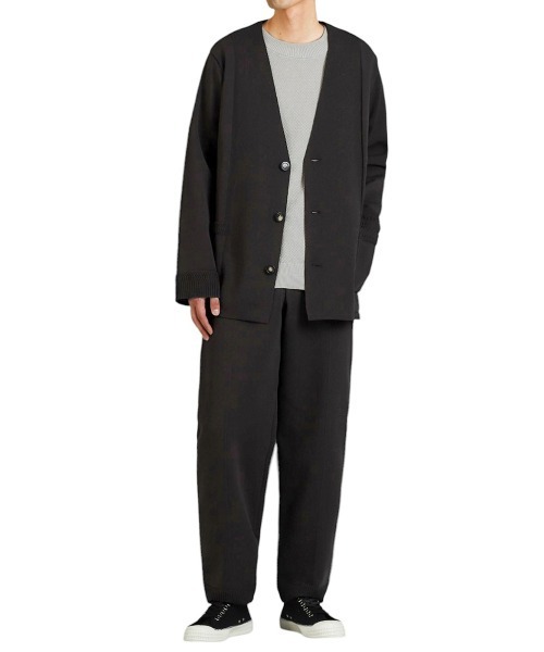 BALLAST ARK（バラストアーク）の「BALLAST ARK / バラストアーク：ECO BLUE KNIT JACKET：BA11-KJ01[AST]（ノーカラージャケット・メンズ・ネイビー/チャコール・L/M）」の15枚目の写真