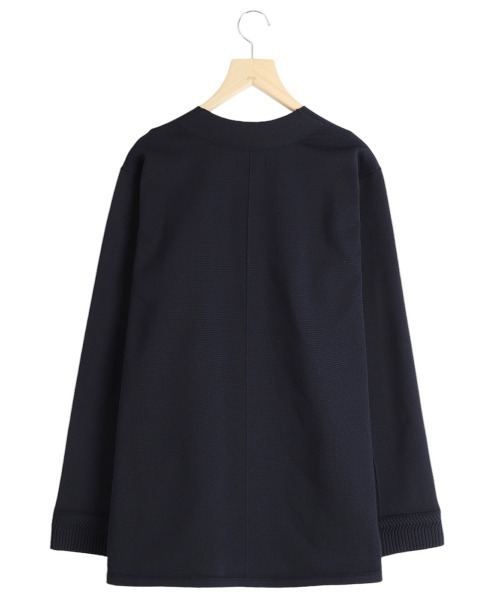 BALLAST ARK（バラストアーク）の「BALLAST ARK / バラストアーク：ECO BLUE KNIT JACKET：BA11-KJ01[AST]（ノーカラージャケット・メンズ・ネイビー/チャコール・L/M）」の20枚目の写真