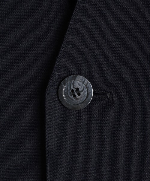 BALLAST ARK（バラストアーク）の「BALLAST ARK / バラストアーク：ECO BLUE KNIT JACKET：BA11-KJ01[AST]（ノーカラージャケット・メンズ・ネイビー/チャコール・L/M）」の21枚目の写真