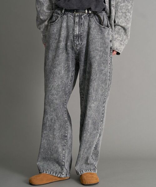 CRAFT STANDARD BOUTIQUE(クラフトスタンダードブティック)の「デニムバギーパンツ(デニムパンツ・メンズ・ブラック/インディゴブルー・L/M/XL)」の1枚目の写真