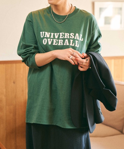 tシャツ UNIVERSAL OVERALL×ANIECA ロングスリーブTシャツ レディース メンズ UNIVERSAL OVERALL×ANIECA ロングスリーブTシャツ（Tシャツ