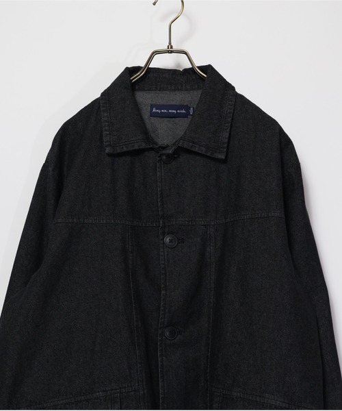 many men many mind(メニーメンメニーマインド)の「many men many mind /8ozデニム カバーオール、トラウザーパンツ セットアップ(セットアップ・メンズ・ブラック/ネイビー/グレー・MEDIUM/LARGE)」の6枚目の写真