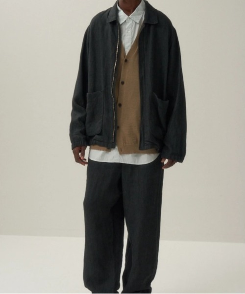 ATON/エイトン リネン ファディーグジャケット ATON (エイトン)HARD LINEN | UTILITY JACKET(ブルゾン)|ATON