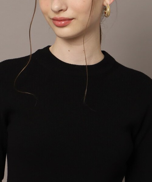 DRESSTERIOR（ドレステリア）の「【着映え/洗える】オーバーラップサークルリブニットコンビドレス（ワンピース・レディース・ベージュ系・34/36/38）」の6枚目の写真