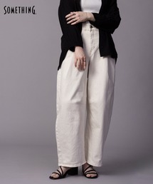 SOMETHING HANA TUCK CURVE PANTS
