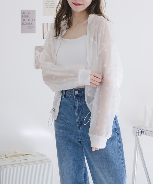 RU.TI.LE(ルチル)の「【RU.TI.LE】シアードットブルゾン(ブルゾン・レディース・ブラック/アイボリー・MEDIUM)」の5枚目の写真