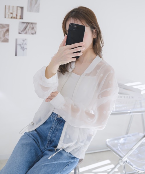 RU.TI.LE(ルチル)の「【RU.TI.LE】シアードットブルゾン(ブルゾン・レディース・ブラック/アイボリー・MEDIUM)」の19枚目の写真
