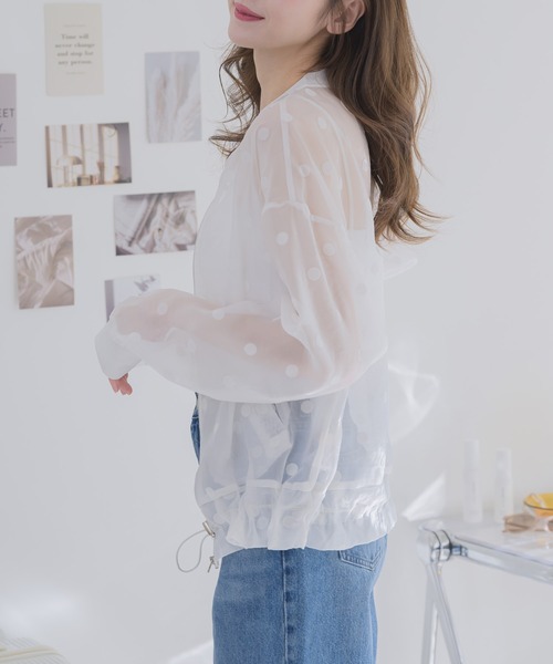 RU.TI.LE(ルチル)の「【RU.TI.LE】シアードットブルゾン(ブルゾン・レディース・ブラック/アイボリー・MEDIUM)」の22枚目の写真
