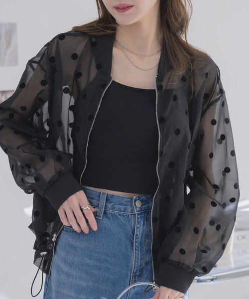 RU.TI.LE(ルチル)の「【RU.TI.LE】シアードットブルゾン(ブルゾン・レディース・ブラック/アイボリー・MEDIUM)」の16枚目の写真