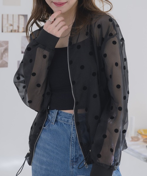 RU.TI.LE(ルチル)の「【RU.TI.LE】シアードットブルゾン(ブルゾン・レディース・ブラック/アイボリー・MEDIUM)」の17枚目の写真