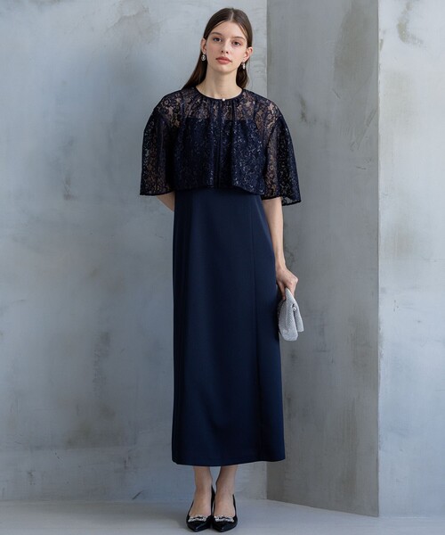 23区　22AW 新品　APPLAUDIR レースコンビドレス　ワンピース　38 セール】【APPLAUDIR】ブライトフラワーレースコンビ ドレス（ドレス