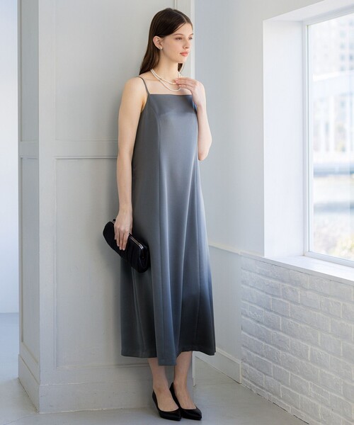 23区　22AW 新品　APPLAUDIR レースコンビドレス　ワンピース　38 APPLAUDIR】ノーブルサテン レースコンビドレス