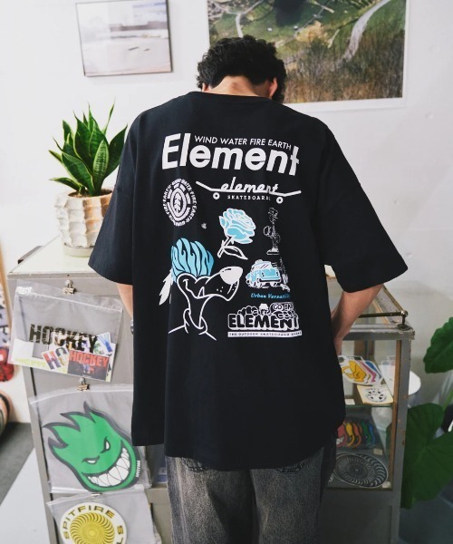 ELEMENT（エレメント）の「ELEMENT メンズ AGE OF SS Tシャツ 【2025年春夏モデル】/エレメントバックプリント半袖Tシャツ（Tシャツ/カットソー・メンズ・ブラック/ホワイト/グリーン系その他/マルチ・X-LARGE/LARGE/MEDIUM）」の2枚目の写真