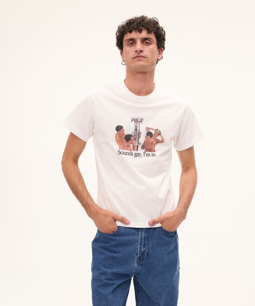 Carne Bollente（カルネボレンテ）の「Sounds Gay Im In（Tシャツ/カットソー・メンズ・ホワイト・L/M）」の5枚目の写真