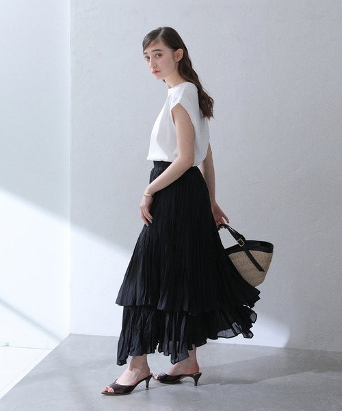 La TOTALITE(ラトータリテ)の「【洗える】接触冷感フレンチカットソー(Tシャツ/カットソー・レディース・ホワイト/ブラック/サックスブルー/チャコールグレー・FREE)」の19枚目の写真