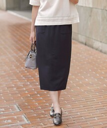 【WEB限定カラーあり・洗える・接触冷感・吸水速乾】Lightジョーゼット ナロー スカート