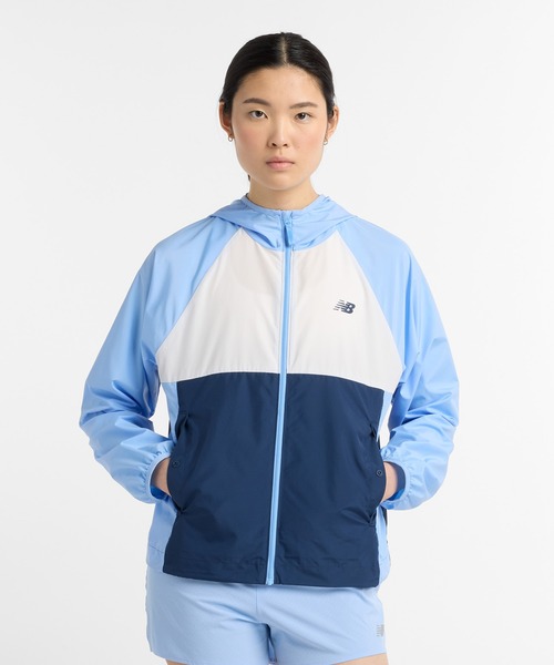 NEW BALANCE(ニューバランス)の「Athletics パッカブルフルジップジャケット(ナイロンジャケット・レディース・ブルー系その他・SMALL/MEDIUM/LARGE)」の1枚目の写真