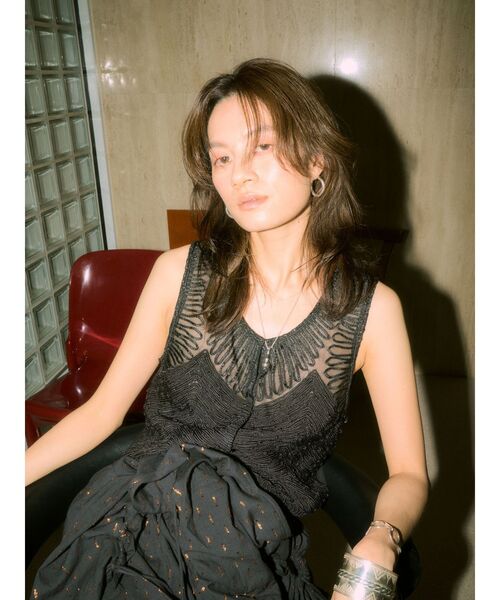 Ungrid（アングリッド）の「【Htage】ラメドビーボリュームワンピース（ワンピース・レディース・ブラック/オフホワイト・FREE）」の11枚目の写真