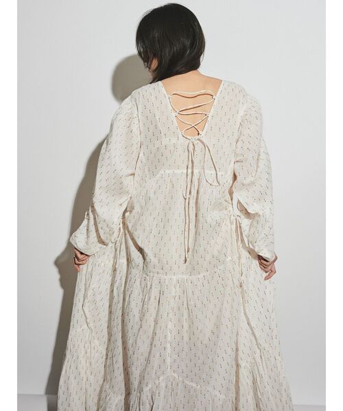 Ungrid（アングリッド）の「【Htage】ラメドビーボリュームワンピース（ワンピース・レディース・ブラック/オフホワイト・FREE）」の17枚目の写真