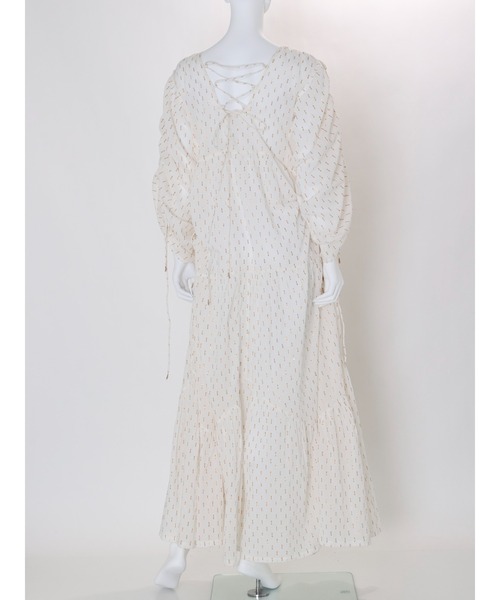 Ungrid（アングリッド）の「【Htage】ラメドビーボリュームワンピース（ワンピース・レディース・ブラック/オフホワイト・FREE）」の22枚目の写真