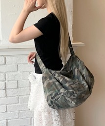レオパード カモフラ 迷彩 キャンバスショルダーバッグ