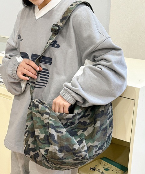 lilful(リルフル)の「レオパード カモフラ 迷彩 キャンバスショルダーバッグ(ショルダーバッグ・レディース・その他1/その他2/その他3/その他4・F)」の12枚目の写真