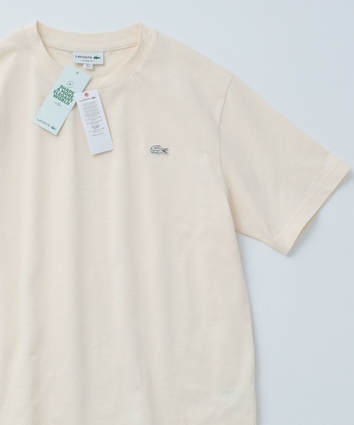 LACOSTE(ラコステ)の「【LACOSTE(ラコステ)】ワンポイントロゴTシャツ(MEN)(Tシャツ/カットソー・メンズ・ナチュラル/ブラック/ホワイト・MEDIUM/LARGE)」の3枚目の写真