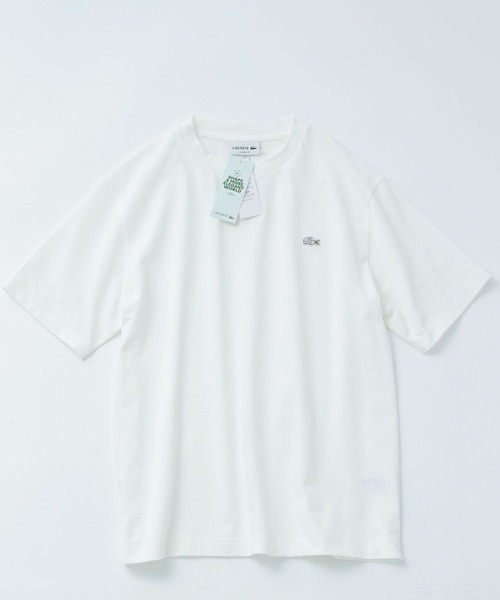 LACOSTE ラコステ　ワンポイントロゴ　デカロゴ　半袖ポロシャツ　白　L LACOSTE ラコステ ワンポイントロゴ 半袖ポロシャツ - メルカリ