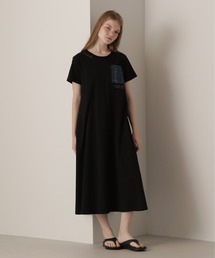 AVIREX | DENIM POCKET FLARE ONEPICE/デニム ポケット フレア ワンピース(ワンピース)