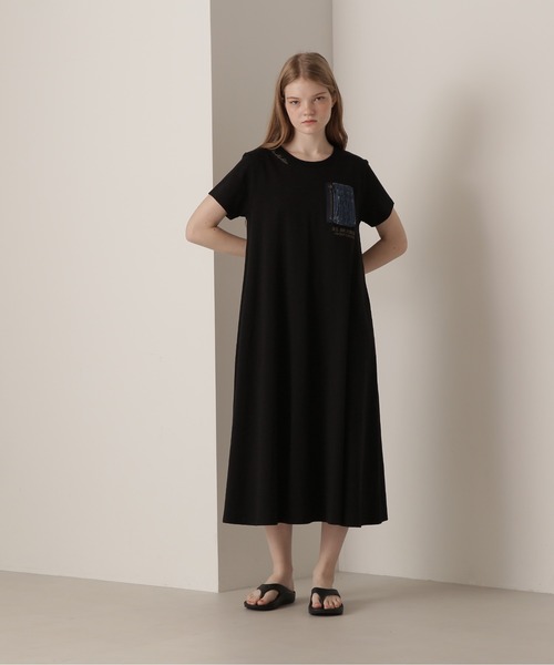 AVIREX(アヴィレックス)の「DENIM POCKET FLARE ONEPICE/デニム ポケット フレア ワンピース(ワンピース・レディース・レッド/ブラック/オリーブ/ブルー/パープル・F)」の14枚目の写真