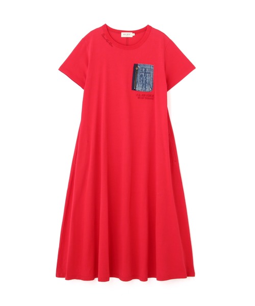 AVIREX(アヴィレックス)の「DENIM POCKET FLARE ONEPICE/デニム ポケット フレア ワンピース(ワンピース・レディース・レッド/ブラック/オリーブ/ブルー/パープル・F)」の17枚目の写真