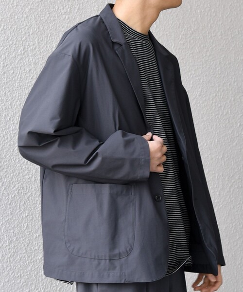 SHIPS any（シップス エニィ）の「SHIPS any: 360° THE CIRCLE STRETCH リラックス ジャケット(セットアップ対応)◆（テーラードジャケット・メンズ・チャコールグレー/ネイビー/ベージュ・SMALL/MEDIUM/LARGE/X-LARGE）」の5枚目の写真