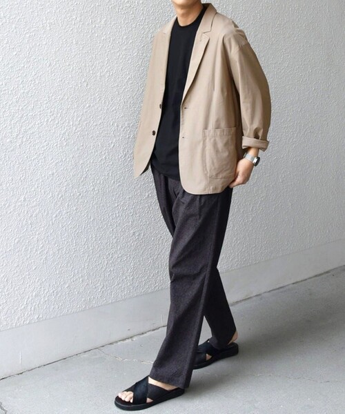 SHIPS any（シップス エニィ）の「SHIPS any: 360° THE CIRCLE STRETCH リラックス ジャケット(セットアップ対応)◆（テーラードジャケット・メンズ・チャコールグレー/ネイビー/ベージュ・SMALL/MEDIUM/LARGE/X-LARGE）」の8枚目の写真