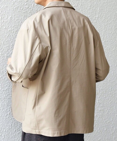 SHIPS any（シップス エニィ）の「SHIPS any: 360° THE CIRCLE STRETCH リラックス ジャケット(セットアップ対応)◆（テーラードジャケット・メンズ・チャコールグレー/ネイビー/ベージュ・SMALL/MEDIUM/LARGE/X-LARGE）」の10枚目の写真