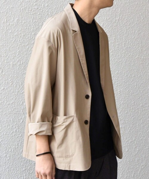 SHIPS any（シップス エニィ）の「SHIPS any: 360° THE CIRCLE STRETCH リラックス ジャケット(セットアップ対応)◆（テーラードジャケット・メンズ・チャコールグレー/ネイビー/ベージュ・SMALL/MEDIUM/LARGE/X-LARGE）」の11枚目の写真