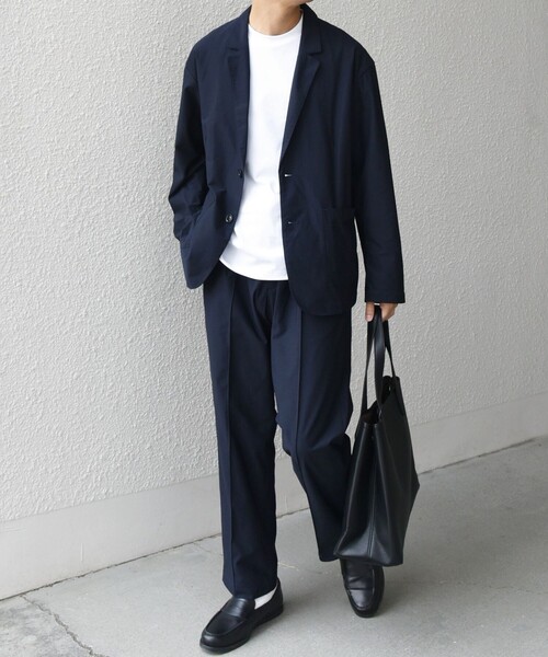 SHIPS any（シップス エニィ）の「SHIPS any: 360° THE CIRCLE STRETCH リラックス ジャケット(セットアップ対応)◆（テーラードジャケット・メンズ・チャコールグレー/ネイビー/ベージュ・SMALL/MEDIUM/LARGE/X-LARGE）」の13枚目の写真