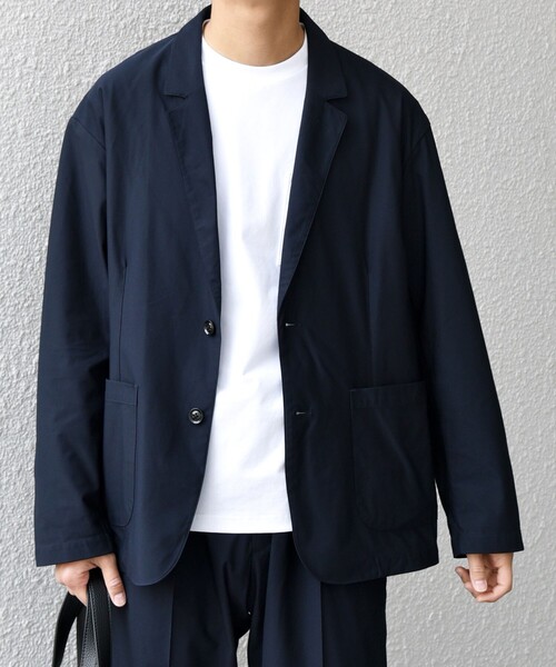 SHIPS any（シップス エニィ）の「SHIPS any: 360° THE CIRCLE STRETCH リラックス ジャケット(セットアップ対応)◆（テーラードジャケット・メンズ・チャコールグレー/ネイビー/ベージュ・SMALL/MEDIUM/LARGE/X-LARGE）」の15枚目の写真