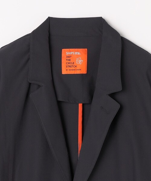 SHIPS any（シップス エニィ）の「SHIPS any: 360° THE CIRCLE STRETCH リラックス ジャケット(セットアップ対応)◆（テーラードジャケット・メンズ・チャコールグレー/ネイビー/ベージュ・SMALL/MEDIUM/LARGE/X-LARGE）」の19枚目の写真