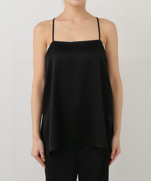 AP STUDIO（エーピーストゥディオ）の「サテンジョーゼットキャミソール（キャミソール・レディース・ブラック・FREE）」の10枚目の写真