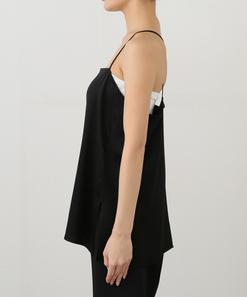 AP STUDIO（エーピーストゥディオ）の「サテンジョーゼットキャミソール（キャミソール・レディース・ブラック・FREE）」の11枚目の写真