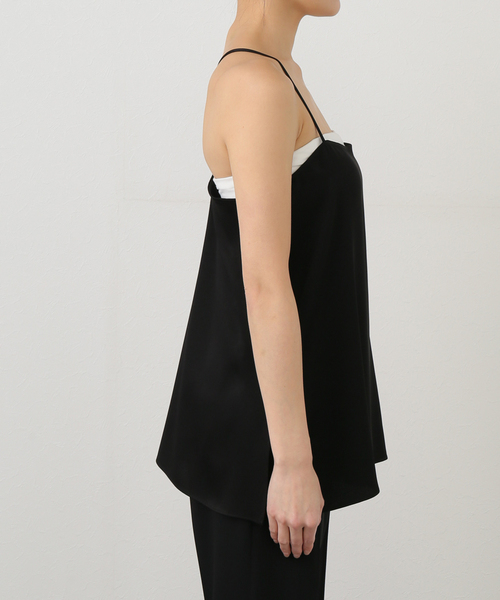 AP STUDIO（エーピーストゥディオ）の「サテンジョーゼットキャミソール（キャミソール・レディース・ブラック・FREE）」の13枚目の写真