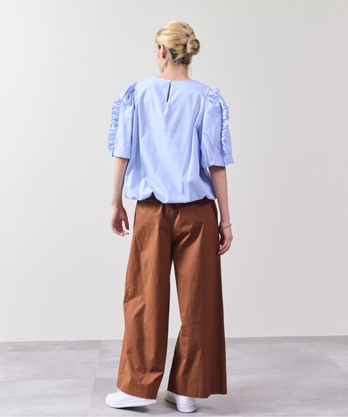 DOLLUPOOPS(ドールアップウップス)の「フリルスリーブブラウス(シャツ/ブラウス・レディース・ネイビー/サックスブルー/オフホワイト・38)」の6枚目の写真