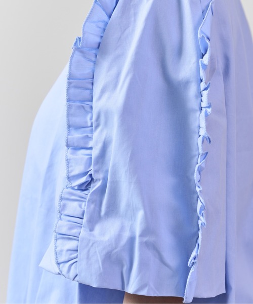 DOLLUPOOPS(ドールアップウップス)の「フリルスリーブブラウス(シャツ/ブラウス・レディース・ネイビー/サックスブルー/オフホワイト・38)」の15枚目の写真