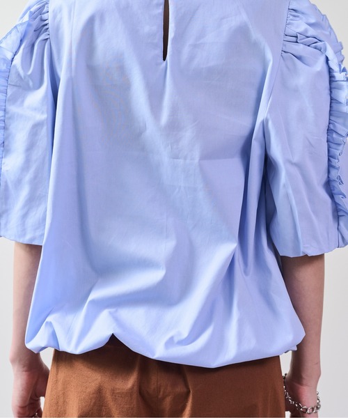 DOLLUPOOPS(ドールアップウップス)の「フリルスリーブブラウス(シャツ/ブラウス・レディース・ネイビー/サックスブルー/オフホワイト・38)」の18枚目の写真