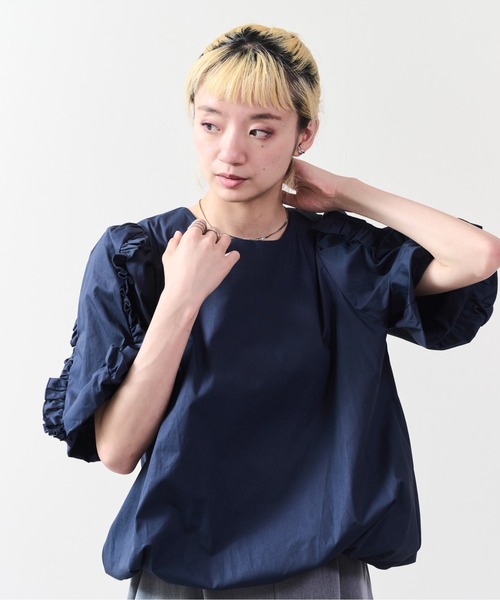 DOLLUPOOPS(ドールアップウップス)の「フリルスリーブブラウス(シャツ/ブラウス・レディース・ネイビー/サックスブルー/オフホワイト・38)」の19枚目の写真