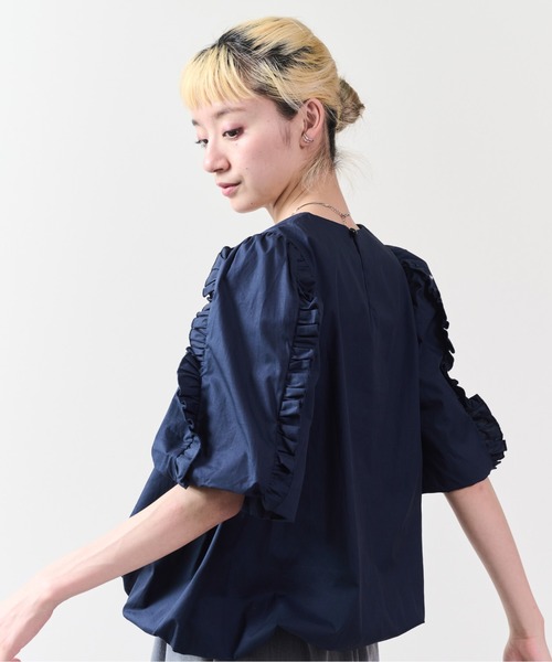 DOLLUPOOPS(ドールアップウップス)の「フリルスリーブブラウス(シャツ/ブラウス・レディース・ネイビー/サックスブルー/オフホワイト・38)」の20枚目の写真