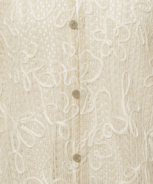 niko and...（ニコアンド）の「コード刺繍メッシュシャツ（シャツ/ブラウス・レディース・ブラック/オフホワイト/グリーン・FREE）」の21枚目の写真